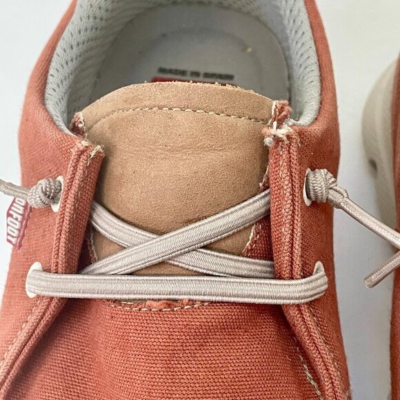 OnFoot Orange Canvas & Leather Slip-On Sneakers Gum Sole Men’s 9 EU 42 - Picture 6 of 14